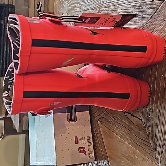 New JOULES  Molly Welly Hikedogs rubber waterproof boots wellies!  7 - Picture 6 of 10